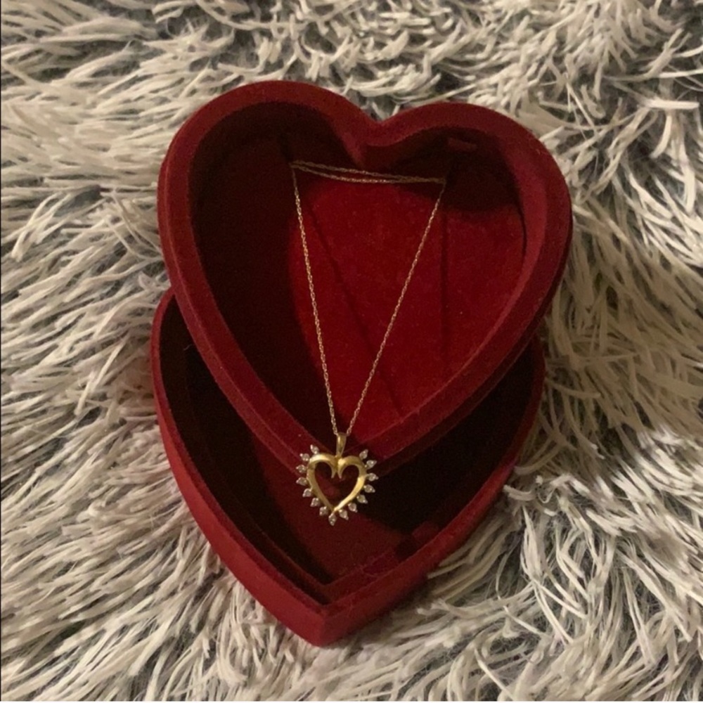 Last Day! Diamond Heart Necklace with Gift Box